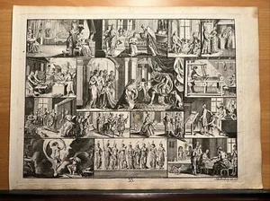 Antik Gottes Schneider Kochen RAR 1784 Antike Kupferstich Illustration Bilder - Bild 1 von 16