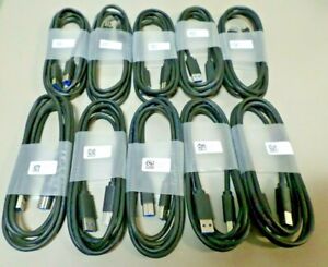 Lot of 10 - 6-Ft Dell USB 3.0 USB A to USB B Printer / Scanner Cables 5KL2E21501