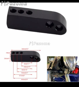 Black Headlight Mount Extension Block For Harley FXD Dyna Super Glide 2007-2010 - Picture 1 of 9