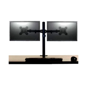 Soporte de abrazadera de escritorio de monitor doble inclinación ajustable para pantallas de computadora de 17""-27"" - Imagen 1 de 5