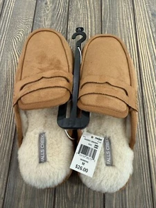 Damen-Hausschuhe mittelgroß 7-8 Wildlederimitat mit Kunstfellfutter Falls Creek Audrey Brow - Bild 1 von 6