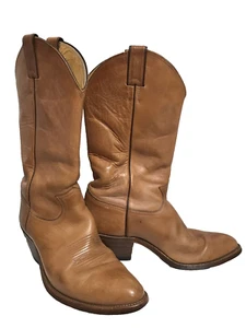 Justin Traditional Herren Westernstiefel Größe 9,5 D Buckskin Farbe Muleskin Leder - Bild 1 von 17