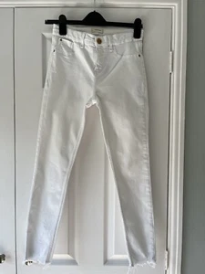 River Island White Women's Skinny Jeans UK 10 S - Picture 1 of 5