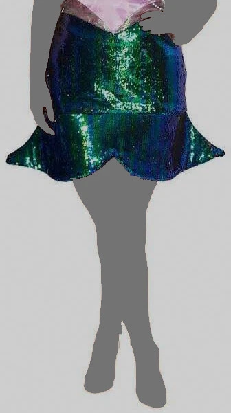$159 Melonhopper Women's Green Sequin Mermaid Costume Skirt Plus Size 2X - Image 1 of 1