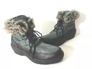 Spring Step Eu 38 USA 7.5M Alpi-Tex Grigio/Nero Stivaletti con Finta Pelo Collo - Foto 1 di 8