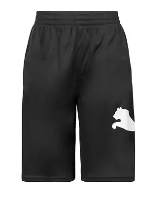 PUMA Core Pack Boys Black SHORTS M (10-12) L (14-16) #91203527 NWT - Image 1 of 2