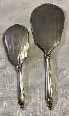 VICTORIAN WALLACE STERLING MONOGRAM BRUSH & MIRROR 'J' or 'G' FREE SHIPPING - Image 1 of 4