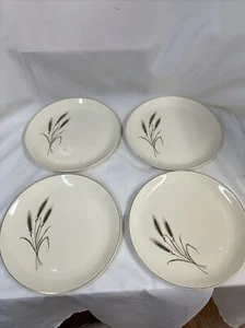 4 piatti da cena Salem Royal Joci 10" oro 23kt grano decorati a mano anni '60 buoni - Foto 1 di 13
