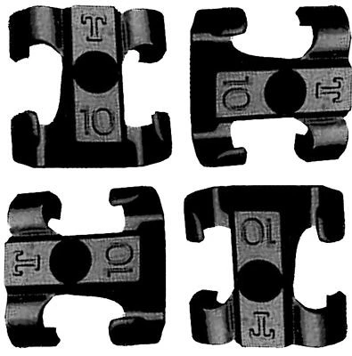 Spark Plug Wire Separators Taylor Cable Equivalent 42609 T-Clip 10mm Black 4 Pk - Image 1 of 3