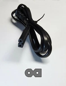 4 Lot 5ft 2-Prong C7 Polarized Power Cord Cable TV Visio Samsung Appliance AV - Picture 1 of 1