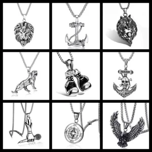 Restposten Schmuck 10 Stk Edelstahl 316 Halsketten Mix Herren Schmuck 60 cm  - Bild 1 von 12