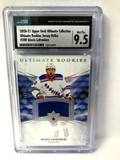 2020-21 Upper Deck Ultimate Collection Jersey Relics  Alexis Lafreniere CSG 9.5