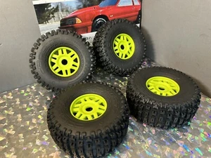New v2 Arrma Mojave 6s BLX dBoots Fortress Tires and 17mm Wheels Green 1/7 1/8 - Picture 1 of 5
