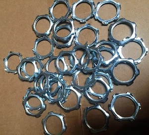 (lote de 1000 piezas) Tuercas de bloqueo de conducto rígido de acero de 1/2" para conectores de conducto roscado - Imagen 1 de 4