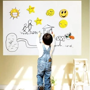 White Wall Sticker Removable Home Office Whiteboard Sticker for Kids Play Study - Picture 1 of 3