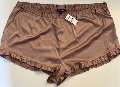  Prendas para dormir Express Cobre Satinado Volantes Cortas ~ Tap-Pants Talla XL NUEVO Foto 1 de 4