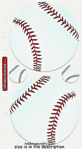 Baseballs Sticko Stickers - American Sport Baseball 2 large & 2 small Baseballs - Picture 1 of 1