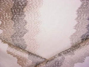 2-1/8Y Robert Allen 225438 Wavy Stitch Pearl Emobroidered Upholstery Fabric - Picture 1 of 4