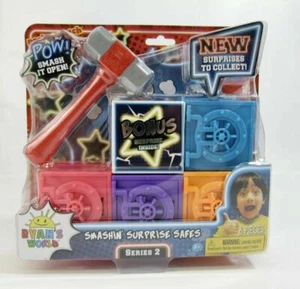 NUEVO Ryan's World Smashin' Sorpresa Cajas Fuertes Reloj Bolsillo Juguetes Serie 2 ¡con Martillo! - Imagen 1 de 2
