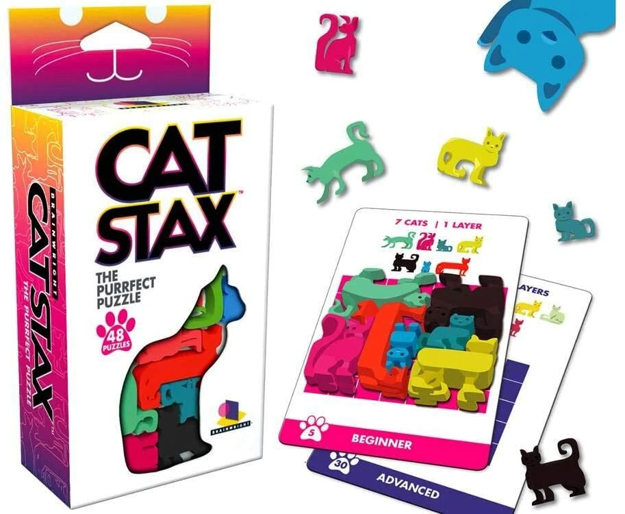 CAT STAX The Purrfect Perfect Puzzle By BrainWright Sealed - Image 1 of 1