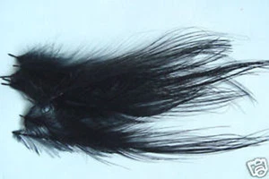 12 x plumes SPEY HACKLE montage NOIR mouche streamer fly tying salmon saumon - Photo 1/1