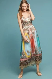 NWT ANTHROPOLOGIE VIRGINIA CHIFFON MAXI DRESS 14 - Picture 1 of 6