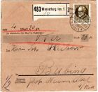 Bayern 1917, EF 40 Pf. auf Nachnahme Paketkarte v. WASSERBURG