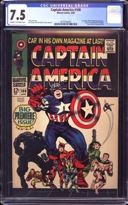 CAPTAIN AMERICA #100 CGC 7.5 1. AUSGABE! AVENGERS, SUBMARINER & BLACK PANTHER - Bild 1 von 2