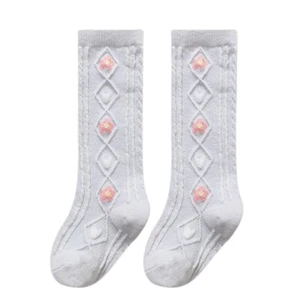 3 Pairs Flower Baby Socks Newborn Girl Knee High Socks Infant Toddler Long Socks - Picture 1 of 20