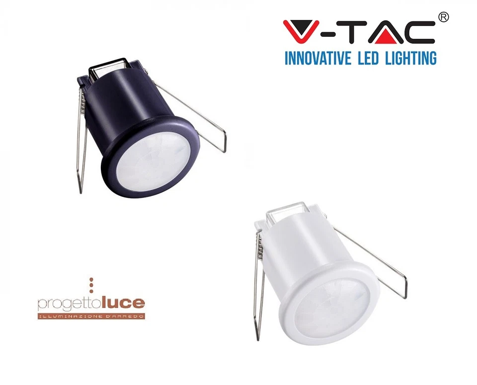 V-TAC SENSORE DI MOVIMENTO PIR RILEVATORE CREPUSCOLARE INFRAROSSI 360° INCASSO - Immagine 1 di 1