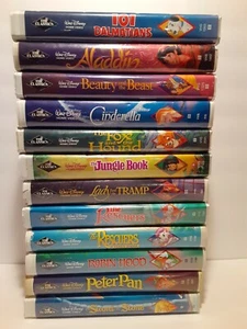 Disney All Black Diamond VHS LOT (12) Animated Classic Collection. - Picture 1 of 11