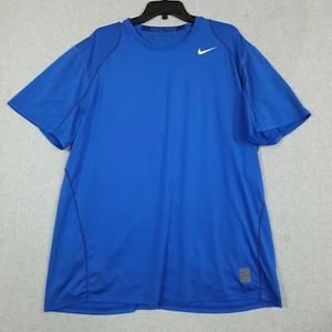 Nike Pro Dri-Fit Shirt Men's Size 2XL Fitted Blue Activewear Top Lightweight - Picture 1 of 12