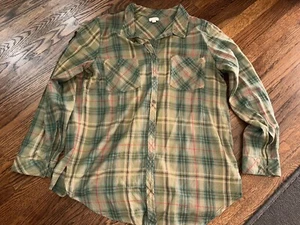 Kyla So Green Plaid With Brown Flower Embroidery - Picture 1 of 7