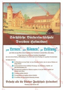 Sächs Bäckerfachschule Dresden Helmsdorf Schloss Stolpen Plakat Eröffnung 1937 - Bild 1 von 1