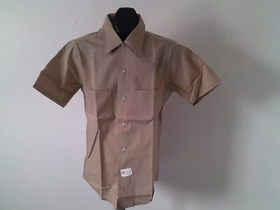 Camisa social masculina vintage anos 60 anos 70 gola GRANDE S Dee Cee geek chique EUA - Imagem 1 de 4