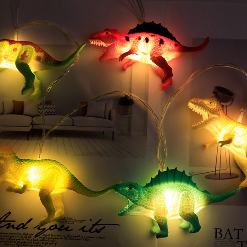 1.2M 8 LED Children's Room Toy Dinosaur Cartoon Party Decora String Lights - Image 1 of 4