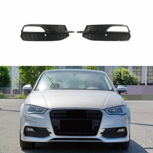 Front Grills Bumper Fog Lights Cover Lamp Frame Trim For AUDI S3 A3 s-line - Picture 1 of 6