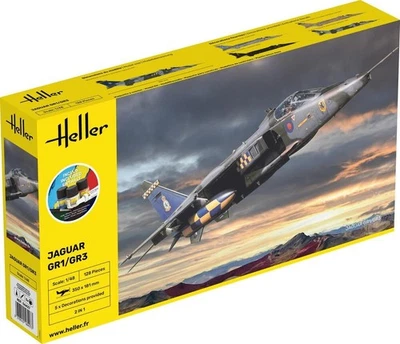 Heller SET SEPECAT JAGUAR S GR1 / GR3 Starter kit + peintures + colle 56427 1/48 - Photo 1/4