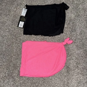 NEW Girls Art Class Swimsuit Cover Up Wraps Black Pink XS 4/5 - Picture 1 of 1