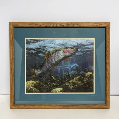 Working The Hatch Rainbow Trout de Mark Susinno Una impresión artística enmarcada por Wild Wings Foto 1 de 4