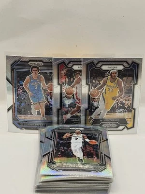 Lote de 100 tarjetas Panini NBA Prizm plata/púrpura/rojo y verde paralelos  Foto 1 de 4