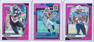 2022 Khalil Shakir Pink Optic Rated Rookie RC 2024 Prizm Metcalf Johnson Lot - Picture 1 of 2