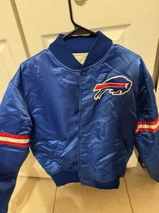Vintage 80's L Buffalo Bills Starter NFL Pro Line Satin Bomber Jacket USA - Picture 1 of 10
