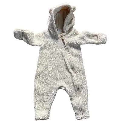 H&M Baby Sherpa Cremallera Una Pieza 2-4M Se Ajusta a 6 Meses Foto 1 de 4