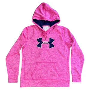 Sudadera con capucha Under Armour Cold Gear para mujer talla grande rosa jaspeado - Imagen 1 de 7