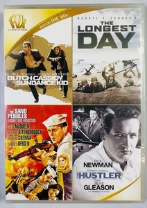 Butch Cassidy & The Sundance Kid/Longest Day/Sand Pebbles/Hustler (DVD) New - Bild 1 von 2