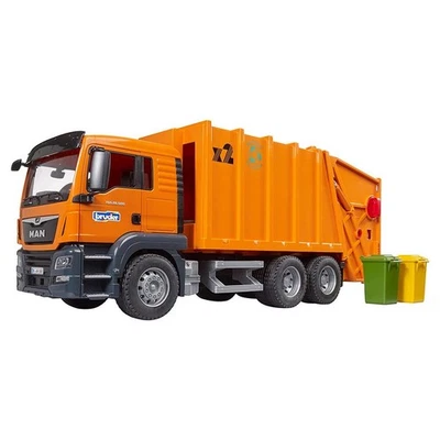 Bruder 1/16 MAN TGS Orange Garbage Truck 03760 - Image 1 of 4