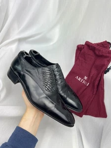 Great ARTIOLI Premium Patent Leather & Croco Oxford Dress Shoes 8.5UK\9.5US (G) - Picture 1 of 10