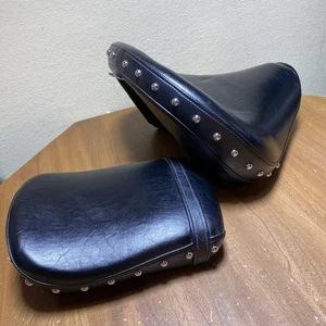 Yamaha V Star 1100 Studded Leather Front Rear Passenger Seat INOAC 5KS-00 99.4 - Picture 1 of 19