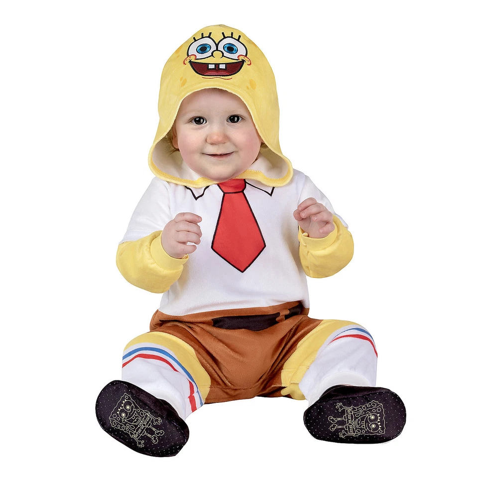 Baby Classic SpongeBob SquarePants SpongeBob Jumpsuit Costume - Jazwares - Image 1 of 1